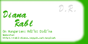 diana rabl business card